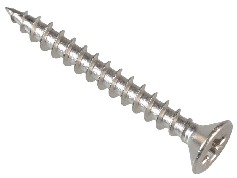 ForgeFix Multi-Purpose Pozi Compatible Screw CSK ST S/Steel 3.5 x 30mm Box 200 FORPOZI3530S