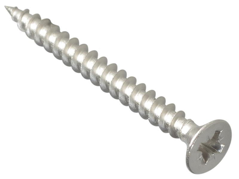 ForgeFix Multi-Purpose Pozi Compatible Screw CSK ST S/Steel 4.0 x 40mm Box 200 FORPOZI440S