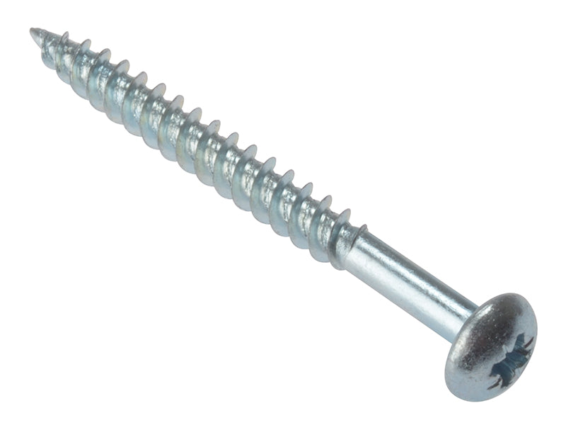 ForgeFix General Purpose Pozi Compatible Screw Round Head TT ZP 1in x 10 Box 200 FORRH110ZP