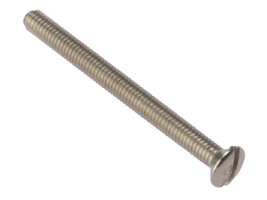 ForgeFix Socket Screw Slotted Raised Head Nickel Plated 3.5 x 25mm Bag 100 FORSS3525NPM