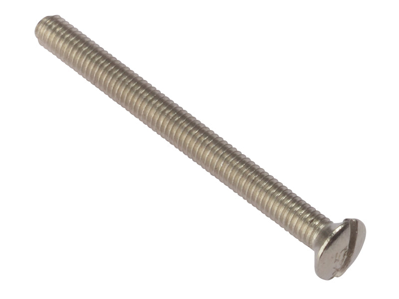 ForgeFix Socket Screw Slotted Raised Head Nickel Plated 3.5 x 35mm Bag 100 FORSS3535NPM