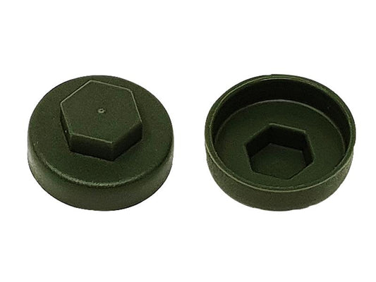 ForgeFix TechFast Cover Cap Olive Green 19mm (Pack 100) FORTFCC19OG
