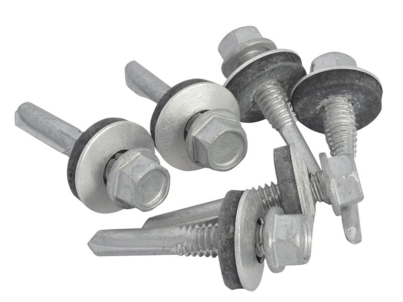 ForgeFix TechFast Hex Roofing Screw Self-Drill Heavy Section 5.5 x 32mm Pack 100 FORTFHH5532