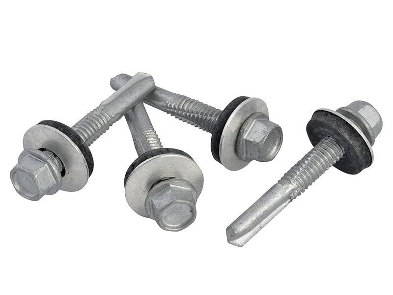 ForgeFix TechFast Hex Head Roofing Screw Self-Drill Heavy Section 5.5 x 38mm Pack 100 FORTFHH5538