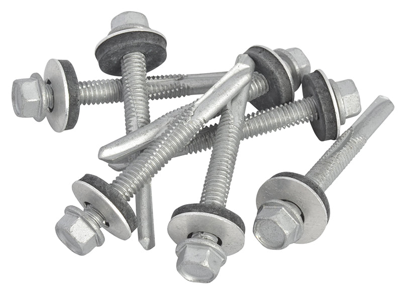 ForgeFix TechFast Hex Head Roofing Screw Self-Drill Heavy Section 5.5 x 51mm Pack 100 FORTFHH5551