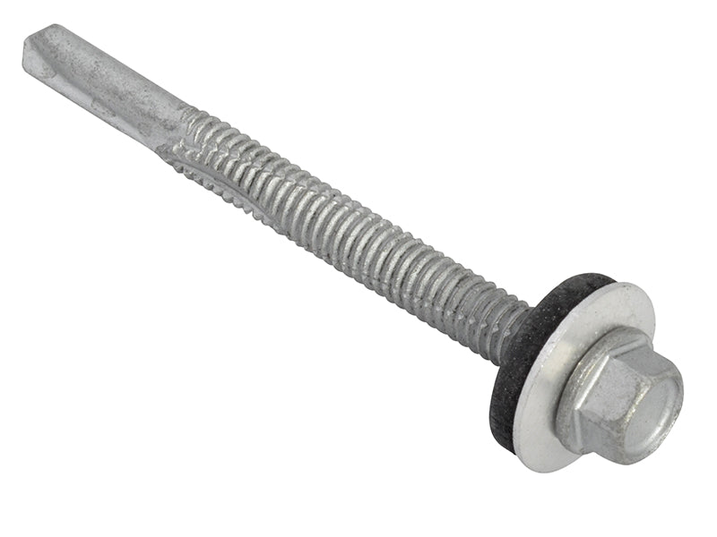ForgeFix TechFast Hex Head Roofing Screw Self-Drill Heavy Section 5.5 x 80mm Pack 50 FORTFHH5580