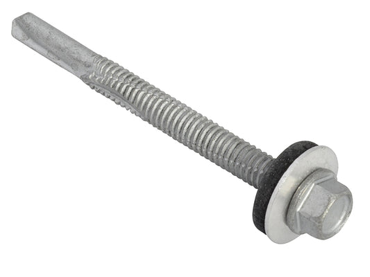 ForgeFix TechFast Hex Head Roofing Screw Self-Drill Heavy Section 5.5 x 80mm Pack 50 FORTFHH5580
