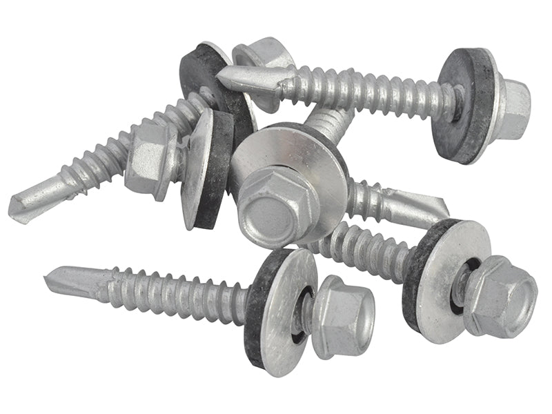 ForgeFix TechFast Hex Head Roofing Screw Self-Drill Light Section 5.5 x 38mm Pack 100 FORTFHL5538