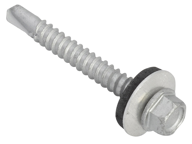 ForgeFix TechFast Hex Head Roofing Screw Self-Drill Light Section 5.5 x 45mm Pack 100 FORTFHL5545