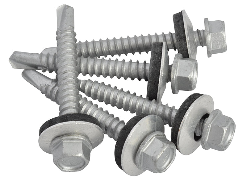ForgeFix TechFast Hex Head Roofing Screw Self-Drill Light Section 5.5 x 45mm Pack 100 FORTFHL5545