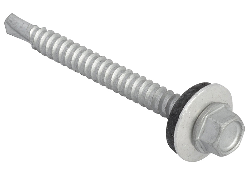 ForgeFix TechFast Hex Head Roofing Screw Self-Drill Light Section 5.5 x 57mm Pack 50 FORTFHL5557
