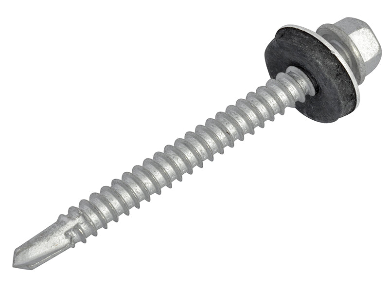 ForgeFix TechFast Hex Head Roofing Screw Self-Drill Light Section 5.5 x 57mm Pack 50 FORTFHL5557