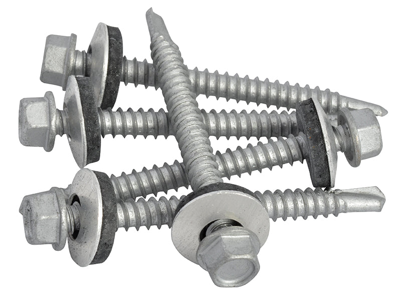 ForgeFix TechFast Hex Head Roofing Screw Self-Drill Light Section 5.5 x 57mm Pack 50 FORTFHL5557
