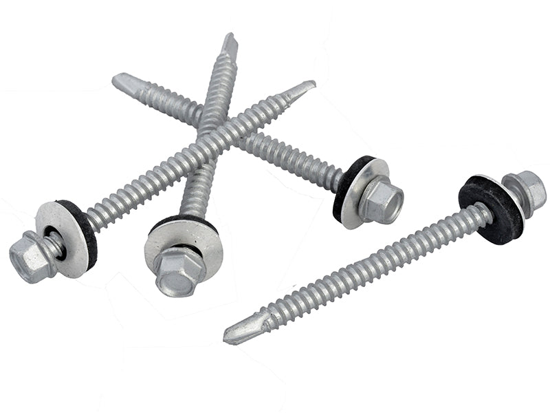 ForgeFix TechFast Hex Head Roofing Screw Self-Drill Light Section 5.5 x 70mm Pack 50 FORTFHL5570