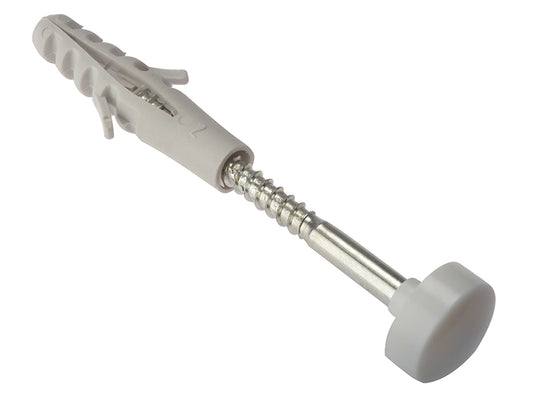 ForgeFix W.C. Fixing Kit White Cap M6 x 80mm (1 Pair) FORWCFK680