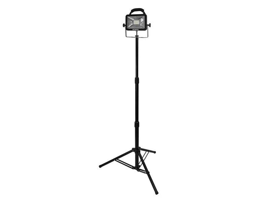 Faithfull Power Plus FPPSLLED20VL SMD LED Single Head Tripod Site Light 20W 1800 Lumens 110V