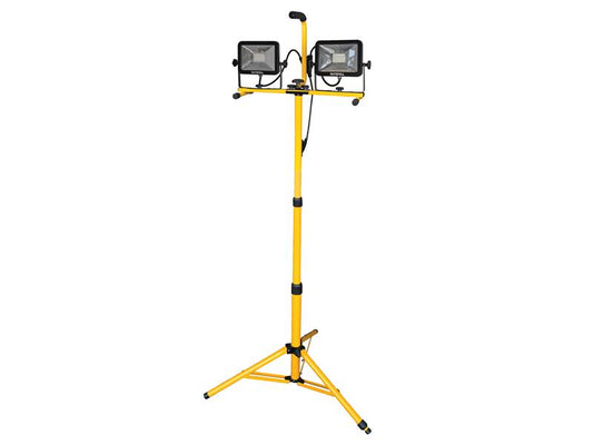 Faithfull Power Plus FPPSLLED40V SMD LED Twin Head Tripod Site Light 40W 2 x 1800 Lumens 240V