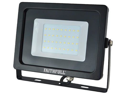 Faithfull Power Plus SMD LED Wall Mounted Floodlight 30W 2400 lumen 240V FPPSLWM30