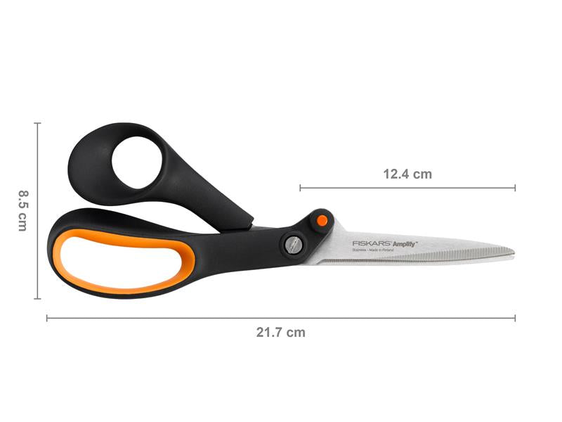 Fiskars Amplify Scissors 21cm Stainless Steel Blade Soft Grip Handle FSK1020224