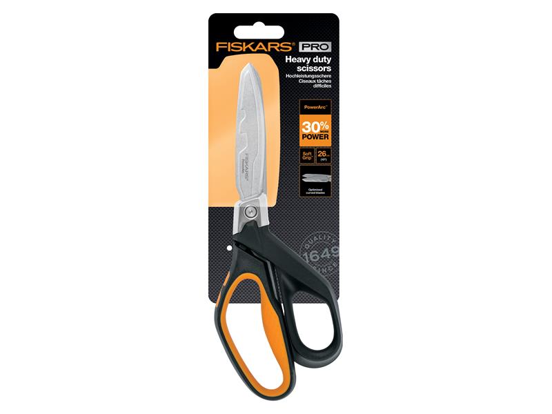 Fiskars PowerArc Heavy-Duty Scissors 26cm Stainless Steel Blades FSK1027205