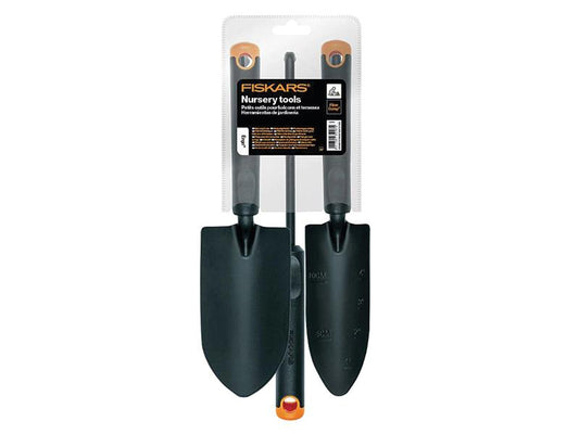 Fiskars Ergo Nursery Tools Set 3 Piece 2 x Trowels 1 x Weeding Rake FSK1027681