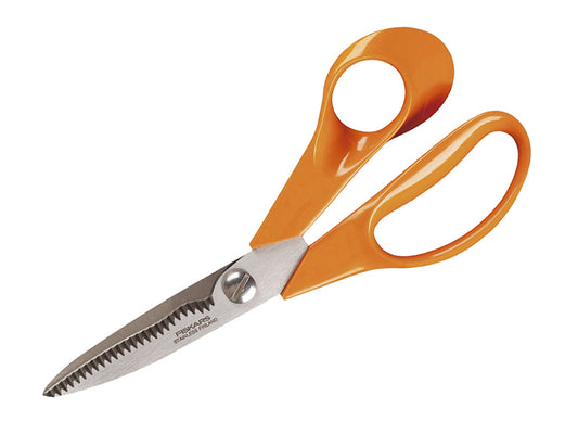Fiskars Universal Garden Scissors 180mm 7in Serrated Stainless Steel FSK111030
