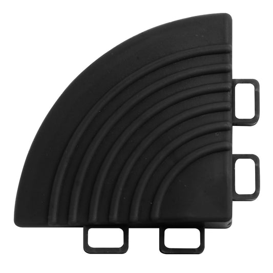 Sealey Polypropylene Floor Tile Corners 60 x 60mm Black - Pack of 4 FT3CB
