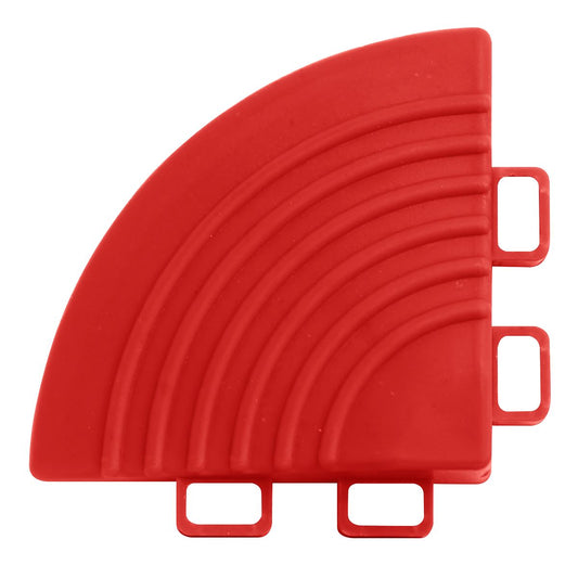 Sealey Polypropylene Floor Tile Corners 60 x 60mm Red - Pack of 4 FT3CR