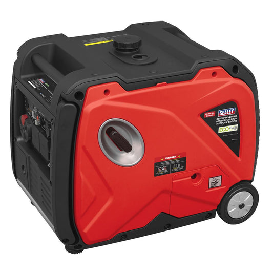 Sealey 3500W Inverter Generator 230V  4 Stroke Engine G3500I
