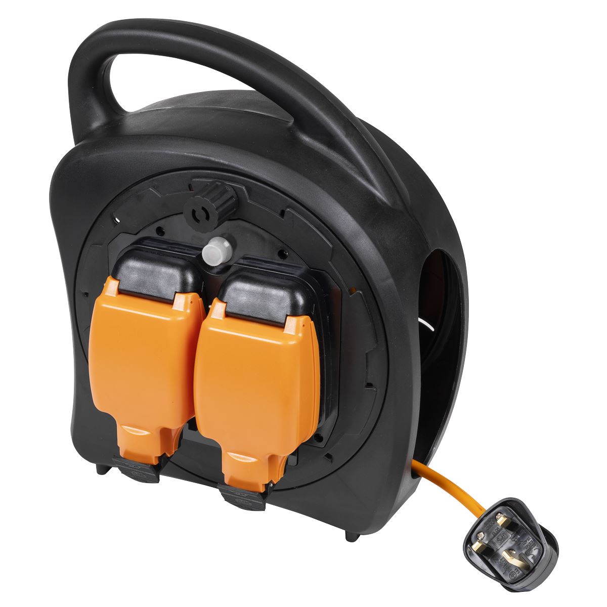 Sealey 15m Weatherproof Extension Reel with Thermal Trip 2 x 230V GCR15