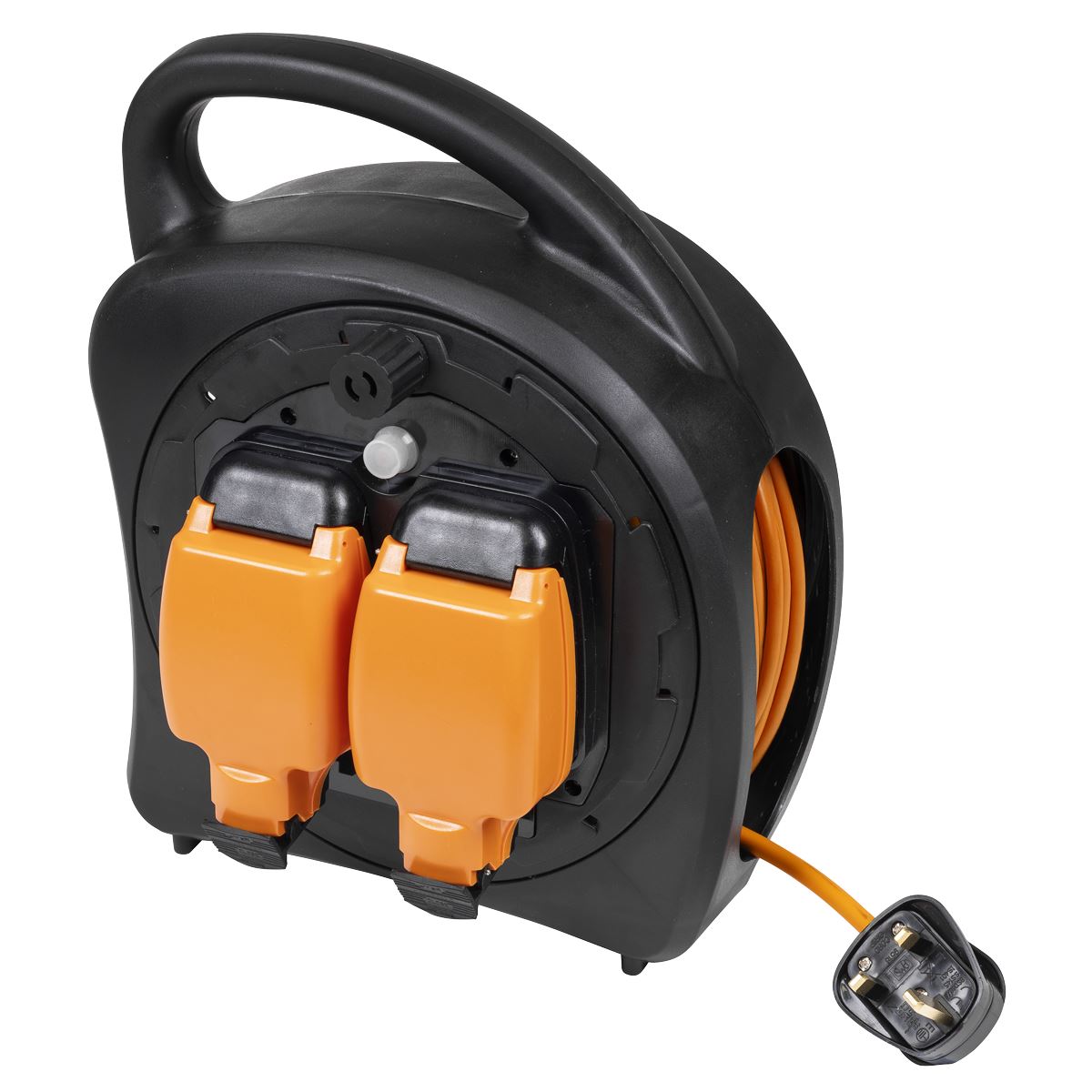 Sealey 20m Weatherproof Extension Reel with Thermal Trip 2 x 230V GCR20