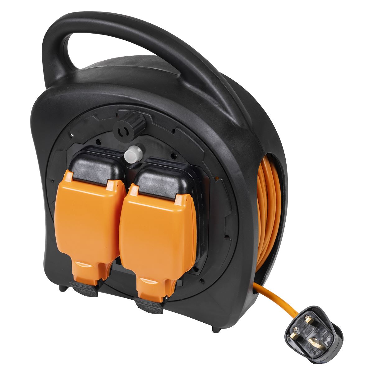 Sealey 30m Weatherproof Extension Reel with Thermal Trip 2 x 230V GCR30