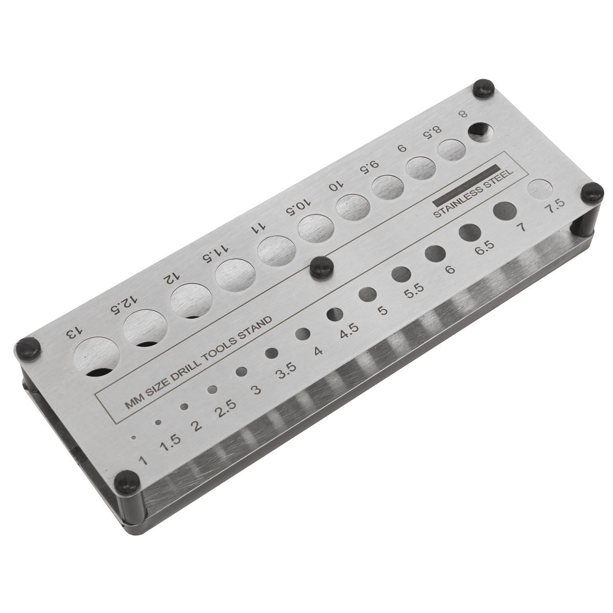 Sealey Stainless Steel Drill Bit Stand 1-13mm NUMBERED SLOTS GDH77