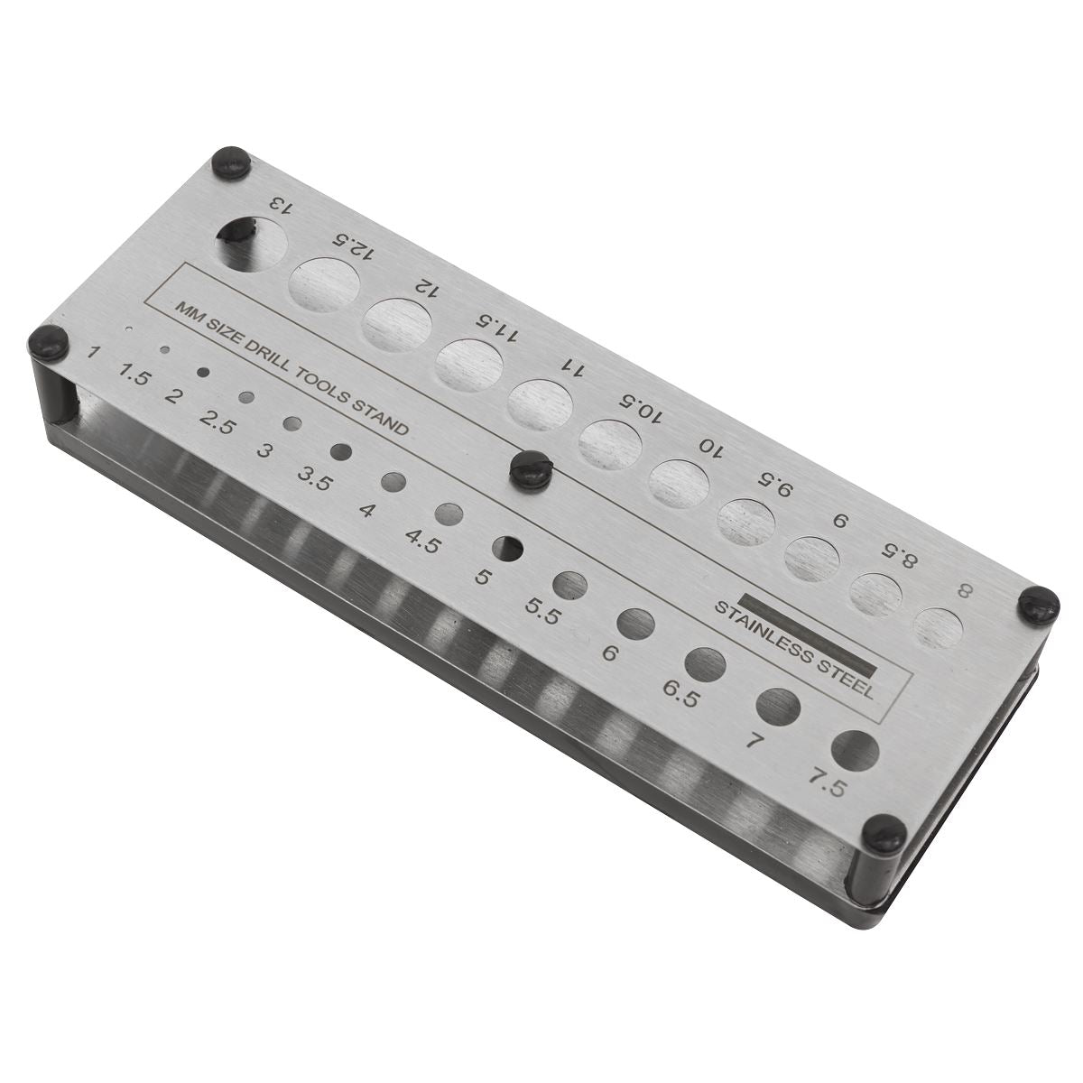 Sealey Stainless Steel Drill Bit Stand 1-13mm NUMBERED SLOTS GDH77