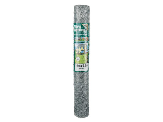 Gardman Galvanised Wire Netting 25mm² Hexagon, 10 x 0.6m GDM50040