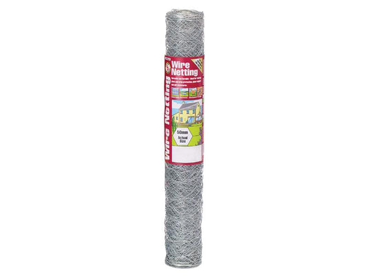 Gardman Galvanised Wire Netting 50mm² Hexagon, 10 x 0.6m GDM50045