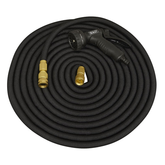 Sealey �17mm Expandable Garden Hose Black 30m Premium GH30E
