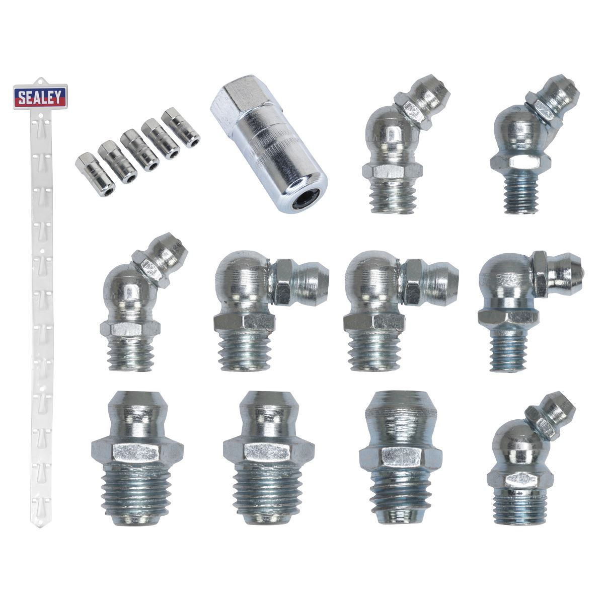 Sealey Grease Nipples & Connector Deal Comprehensive Kit GNCSET