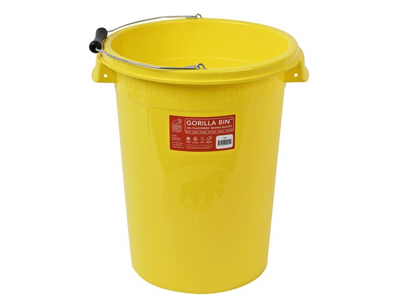 Red Gorilla Plasterers Mixing Bucket Yellow 30 litre Heavy Duty GORRG30Y