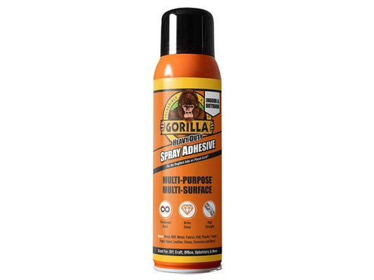 Gorilla Glue Heavy Duty Spray Adhesive 400ml Clear Permanent Bond GRGGHDSA400