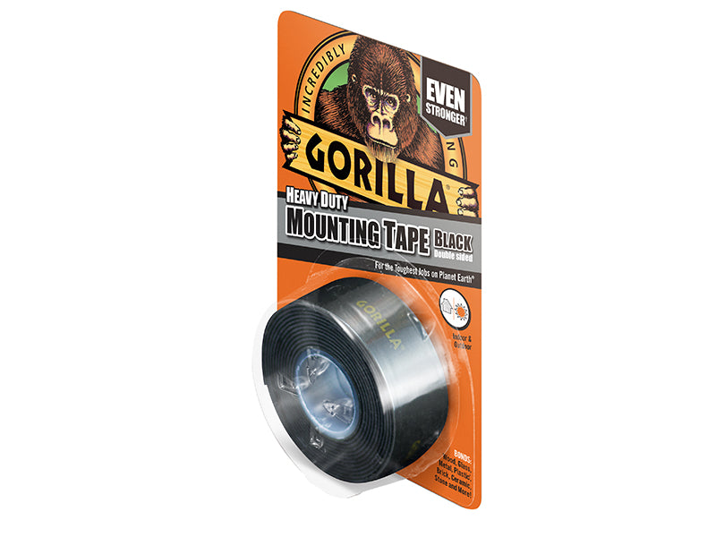 Gorilla Glue Gorilla Heavy-Duty Mounting Tape 25.4mm x 1.52m Black GRGHDMT