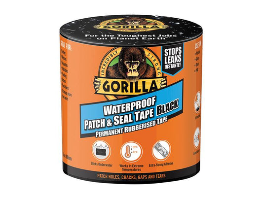 Gorilla Glue Gorilla® Waterproof Patch & Seal Tape 100mm x 3m Black GRGPST3