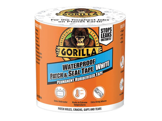 Gorilla Glue Gorilla® Waterproof Patch & Seal Tape 100mm x 3m White GRGPSTW3