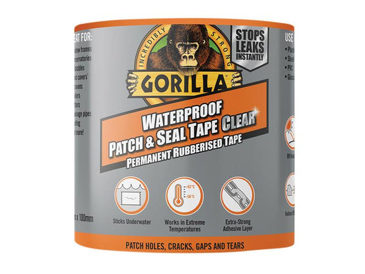 Gorilla Glue Gorilla® Waterproof Patch & Seal Tape 100mm x 2.4m Clear GRGWPSTCL