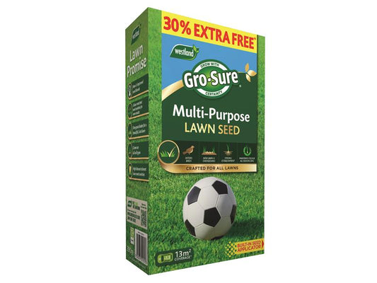 Gro-Sure Multi-Purpose Lawn Seed 10m² + 30% Free Inc Bird Deterrent GRO20500301
