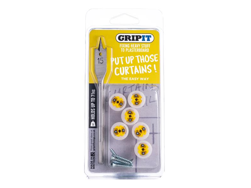 Gripit Curtain Kit, Clam Pack GRPCURTKIT