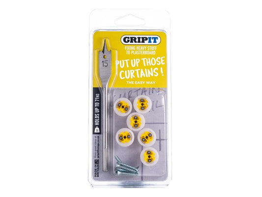 Gripit Curtain Kit, Clam Pack GRPCURTKIT
