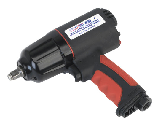 Sealey Composite Air Impact Wrench 3/8" Drive Twin Hammer 486lbft 660Nm GSA6000