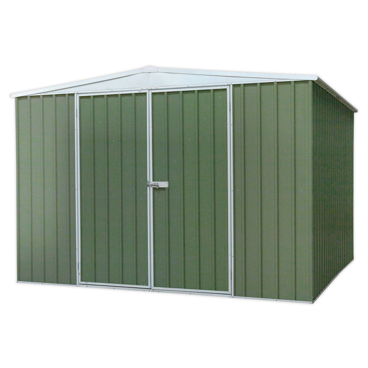 Sealey GSS3030G Galvanized Steel Shed Green 3000 x 3000 x 2000mm