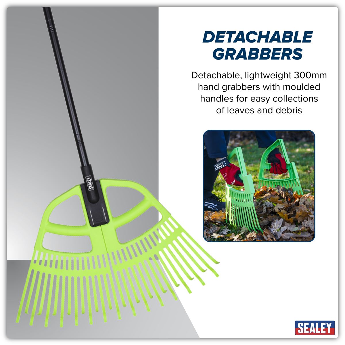 Sealey 2-in-1 Rake & Leaf Grabber GTLG2